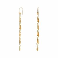 Boucles d'oreilles classiques intemporel quotidien dorées à l'or fin 24K CAMILLE Jaune Nilai