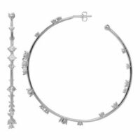 Boucles d'oreilles créoles Hoops Gris Mya Bay