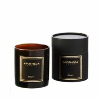 Bougie parfumée Amare en verre brun 240 g Marron Apotheca