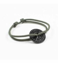 Bracelet Noir Asphalte - L'Émeraude Vert Le Vent à la Française