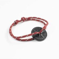 Bracelet Noir Asphalte - Le Littoral Rouge Le Vent à la Française