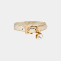 Bracelet en cuir Madras Jaune Miu Miu