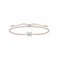 Bracelet papillon pierres blanches Argent sterling 925