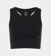 Brassière de sport base aérée élastiquée Noir Sweaty Betty