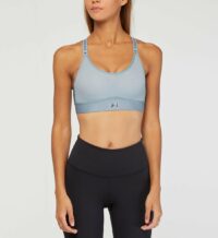 Brassière de sport nylon stretch noir Gris Under Armour