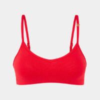 Brassière triangle Mina sans armatures coton bio Rouge Mina Storm