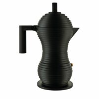 Cafetière espresso en fonte aluminium noirePulcina Noir Alessi