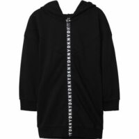 Cardigan long molleton coton Noir Dkny