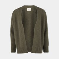 Cardigan maille droit Gamboa laine Vert La Paz