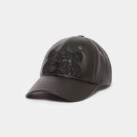 Casquette Tigre en cuir Noir Kenzo