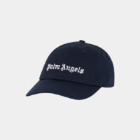 Casquette griffe broderie coton Bleu Palm Angels