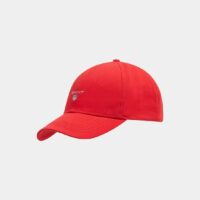 Casquette logo twill de coton Rouge Gant