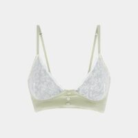 Ce soutien-gorge triangle Frida broderie fleurie Blanc Icone