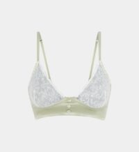 Ce soutien-gorge triangle Frida broderie fleurie Blanc Icone