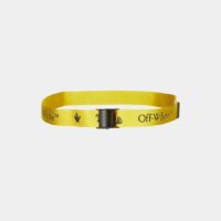 Ceinture Industrial toile griffe Jaune Off White