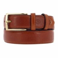 Ceinture bombée cuir boucle rectangulaire Marron Extra Souple