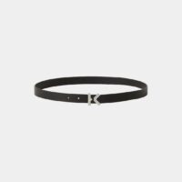 Ceinture fine KENZO K en cuir Noir Kenzo