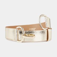 Ceinture large La Chanzy Shiny cuir doré Jaune Herbert Frère Soeur