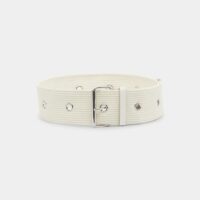 Ceinture large Light oeillets toile de coton Beige Laurence Bras