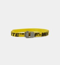 Ceinture souple fine Mini 2.0 Industrial griffée Jaune Off White