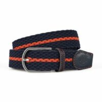 Ceinture tressée avec liseré terre battue Roland-Garros - bleu marine Bleu Roland Garros