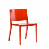 Chaise Lizz - finition mate - noir Orange Kartell