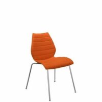 Chaise Maui Soft - Trevira noire Orange Kartell