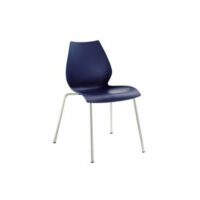 Chaise Maui - bleu marine - chrome Bleu Kartell