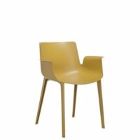 Chaise Piuma - orange rouille Jaune Kartell