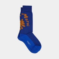 Chaussettes fleuries Bleu Marni