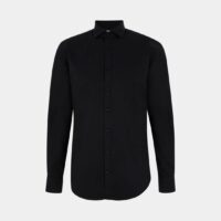 Chemise Aspen slim twill de coton Noir Bruun & Stengade