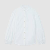 Chemise Camicia col smock coton Blanc IL GUFO