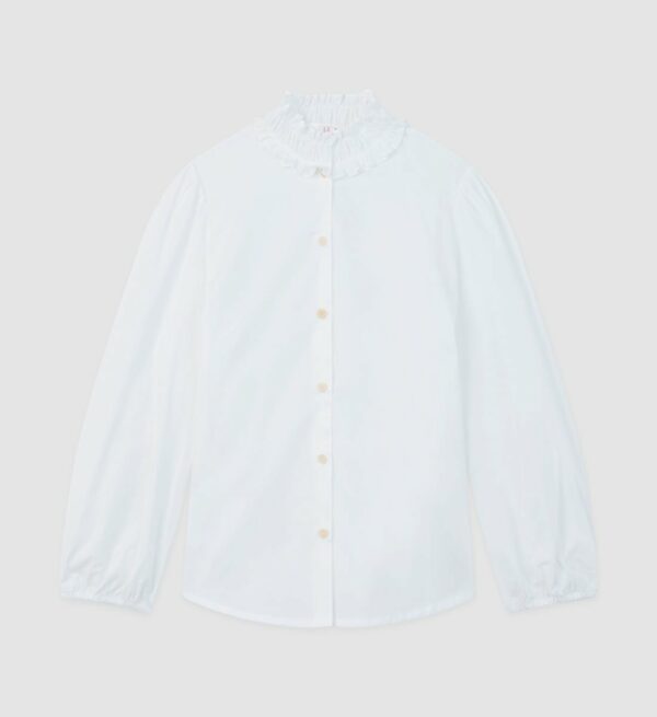 Chemise Camicia col smock coton Blanc IL GUFO