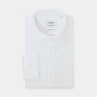 Chemise Contemporaine en coton façonné Blanc Figaret