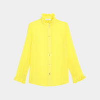 Chemise Jacques en soie mélangée plumetis Jaune Roseanna