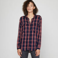 Chemise Marvina droite à carreaux Bleu Pepe Jeans