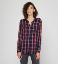 Chemise Marvina droite à carreaux Bleu Pepe Jeans