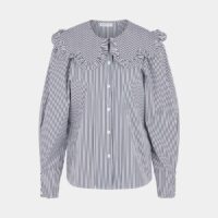 Chemise Smilla grand col rayures Bleu Designers Remix