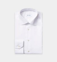 Chemise ajustée Contemporary fit Poplin en coton Blanc Eton