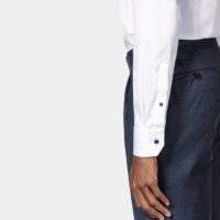 Chemise ajustée Contemporary fit Twill Shirt en coton Blanc Eton