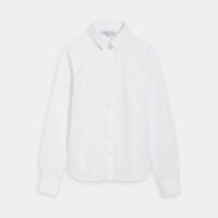 Chemise ajustée Pope en coton Blanc Agnes B.