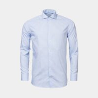 Chemise ajustée Slim Fit poplin en coton imprimé Bleu Eton