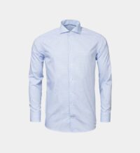 Chemise ajustée Slim Fit poplin en coton imprimé Bleu Eton