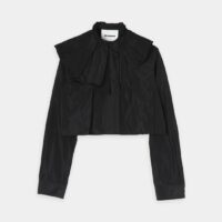 Chemise ample col volanté Noir Jil Sander