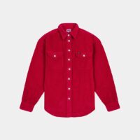 Chemise ample coton velours milleraies Rouge Wrangler