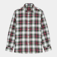 Chemise droite carreaux coton Rouge IL GUFO