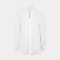 Chemise en popeline de coton Blanc Victoria Beckham