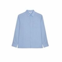 Chemise manches longues en lin - Robin Bleu Maison Montagut