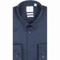 Chemise slim fit stretch MARINE Bleu Atelier Privé