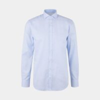 Chemise slim rayures fines coton Bleu Bruun & Stengade